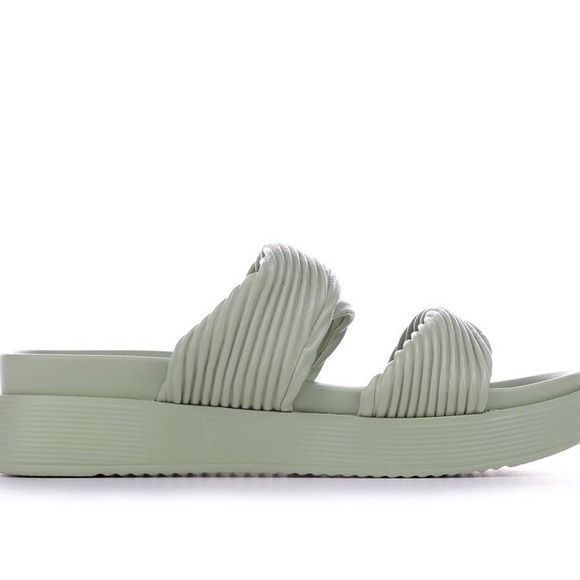 BLONDO CASSIDY TWISTED WATER RESISTANT SLIDES SANDALS MINT GREEN NWT SZ 8 - Picture 2 of 10